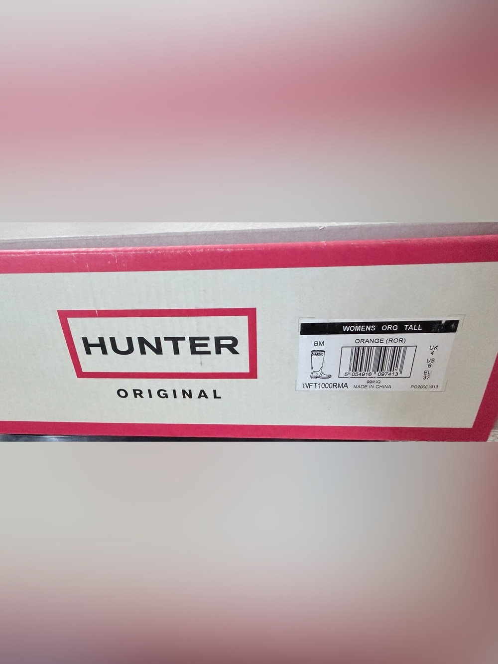 Hunter Tall Orange Waterproof Rain Boots - Picture 10 of 11